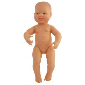 Miniland Doll -Caucasian Girl 40cm - Anatomically Correct Undressed