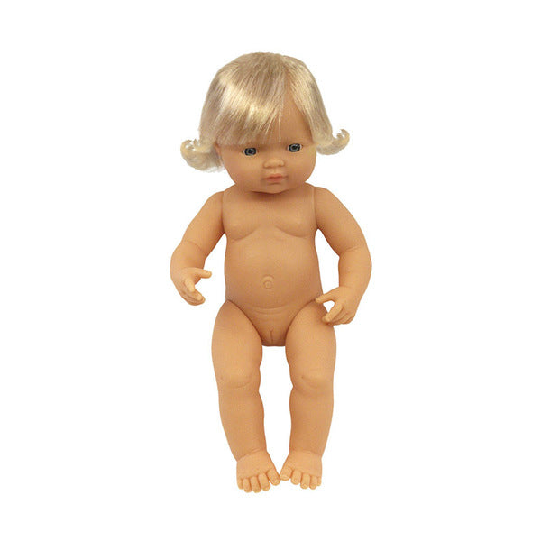 MINILAND Doll Caucasian Girl 38cm Polly Bag Anatomically Correct Baby Doll