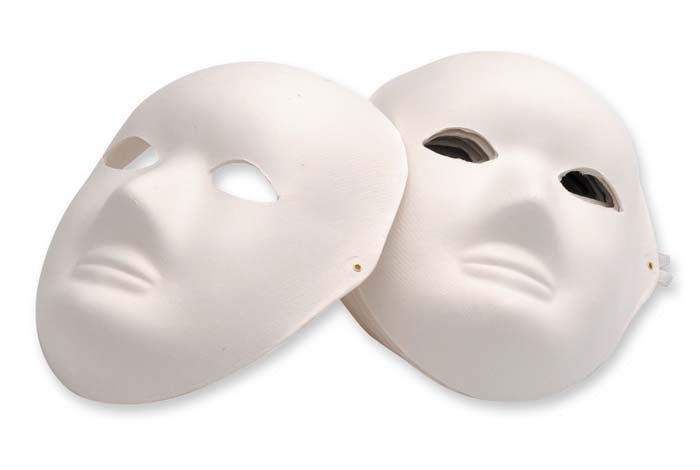 EC Papier Mache Masks Single - Full Face