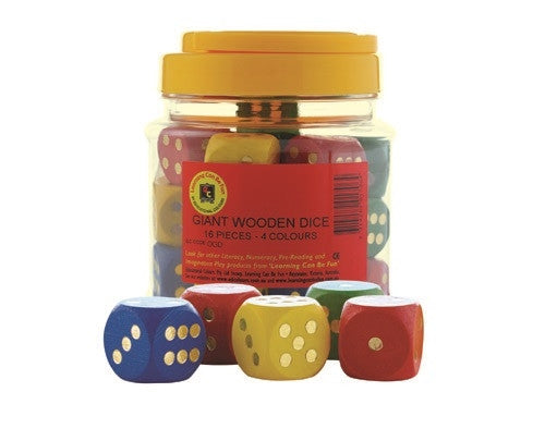Learning Can Be Fun - Numeracy - Dice Giant Wooden Jar 16