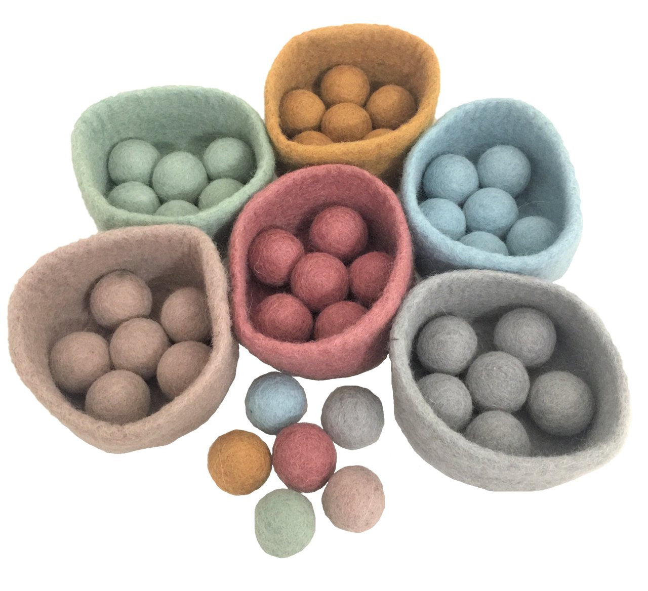 PAPOOSE Earth Sorting Bowls & Balls - 0+ Set of 48