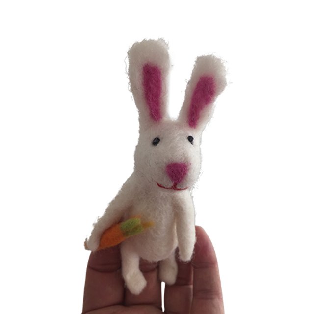 PAPOOSE Felt Finger Puppets Set of 4 - Frog and Bunny