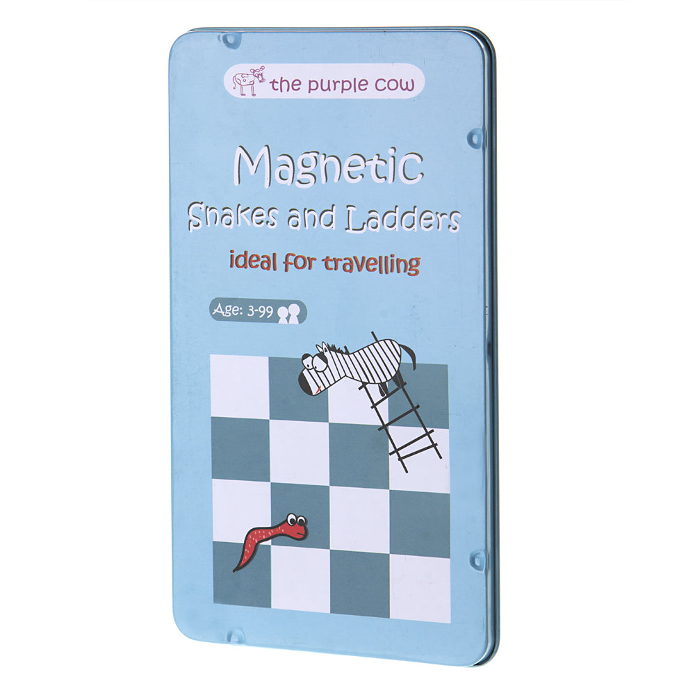 THE PURPLE COW Magnetic Travel Game - Snakers & Ladder