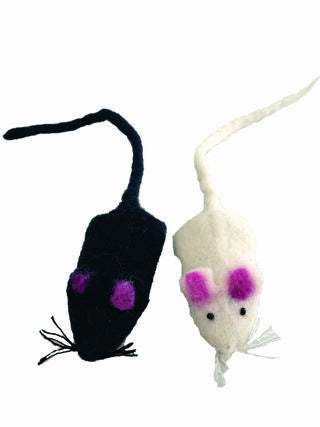 PAPOOSE  Felt Mice Finger Puppets Set of 4