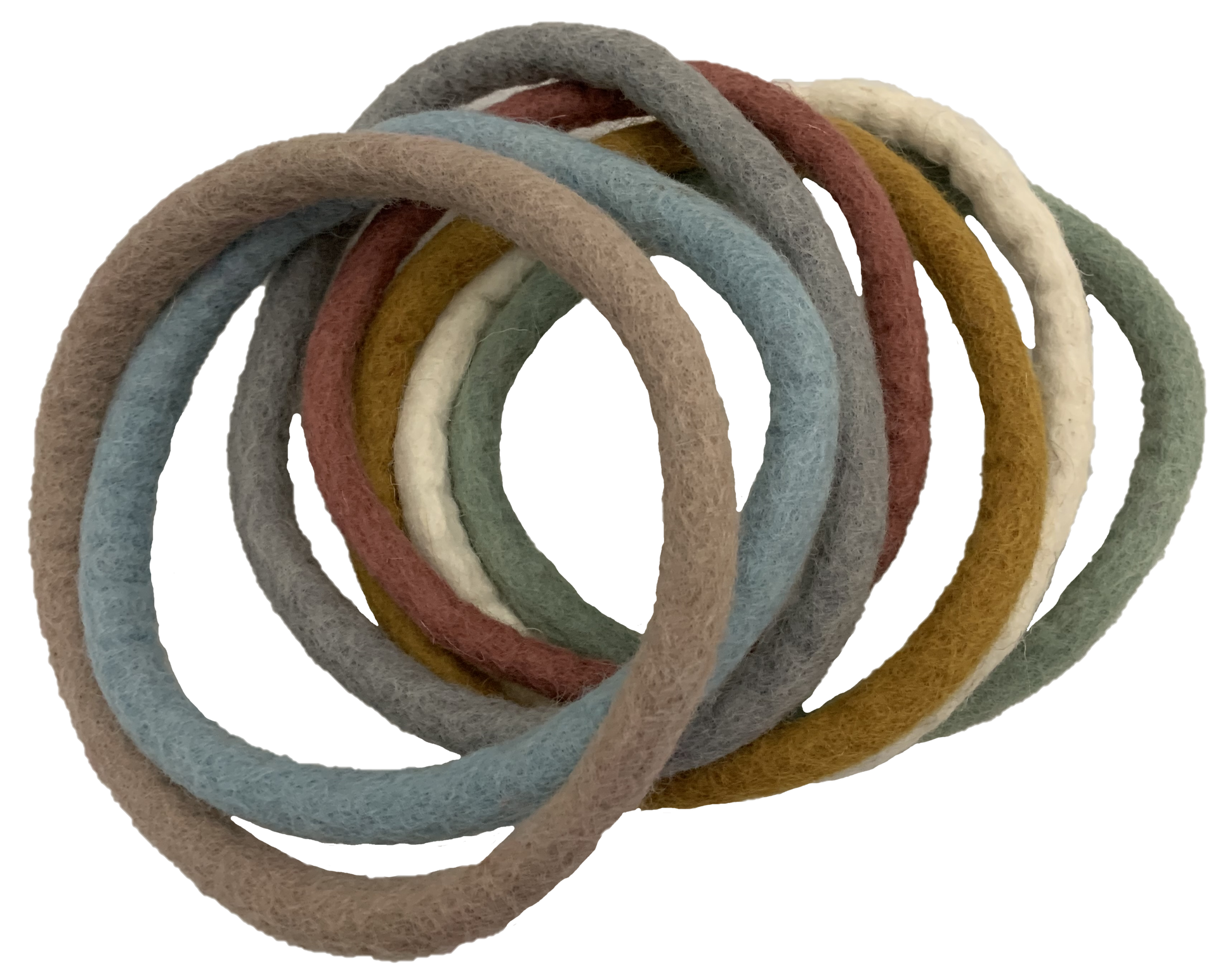 PAPOOSE Earth Felt Rings - Small  - Set of 7