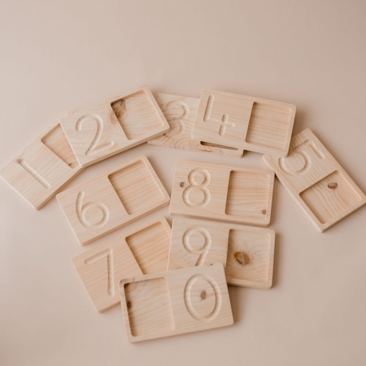 QTOYS - Jumbo Counting trays 0 - 9 - Wooden