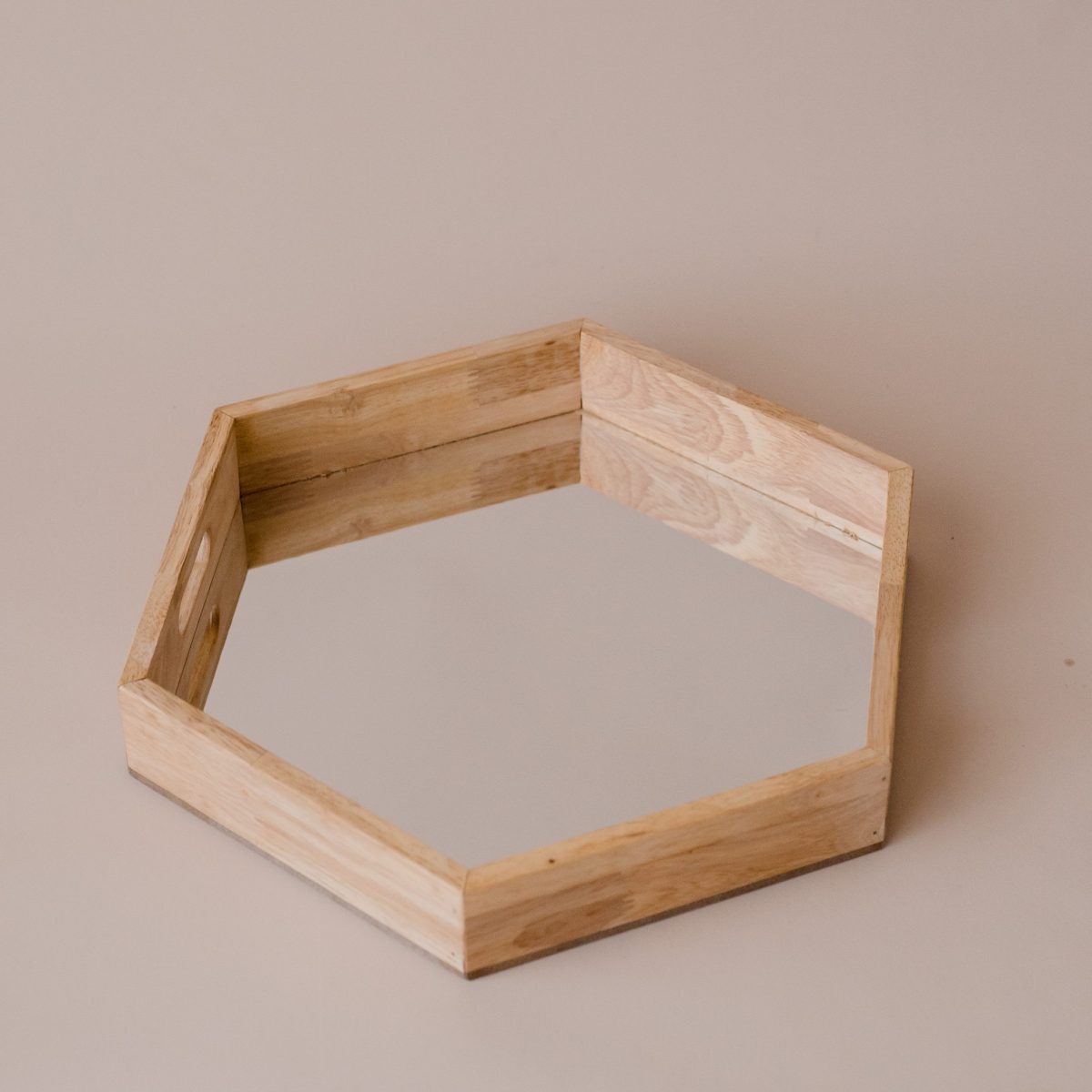 Qtoys - Mirror Trays Hexagonal set of 3 - Wooden