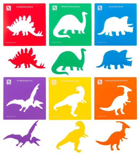 EC Stencils Dinosaurs Set 6