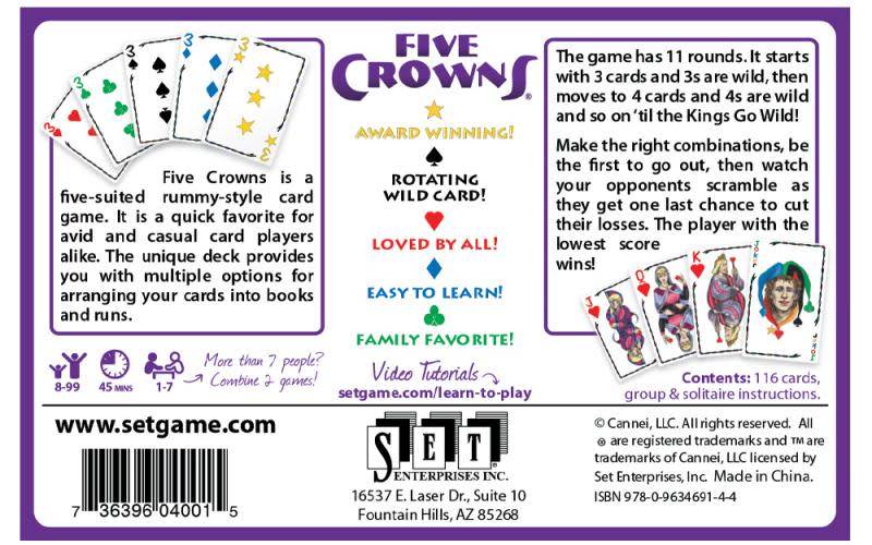 FIVE CROWNS Card Game