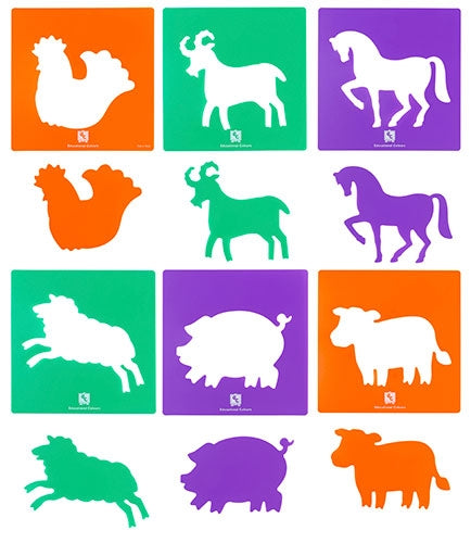 EC Stencils Farm Animals  - Set of 6