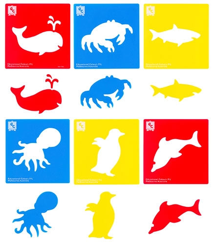 EC Stencils - Sealife/Ocean Creatures - Set of  6