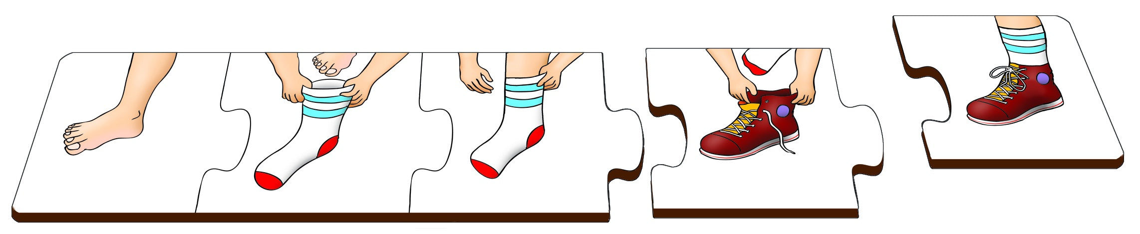 Tuzzles Sock and Shoes - Table Puzzle 10pcs