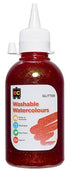 Washable Glitter Water Colours  - 250ml Orange