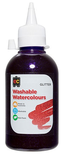 Washable Glitter Water Colours -250ml Purple