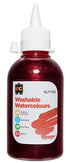 Washable Glitter Water Colours- 250ml Red