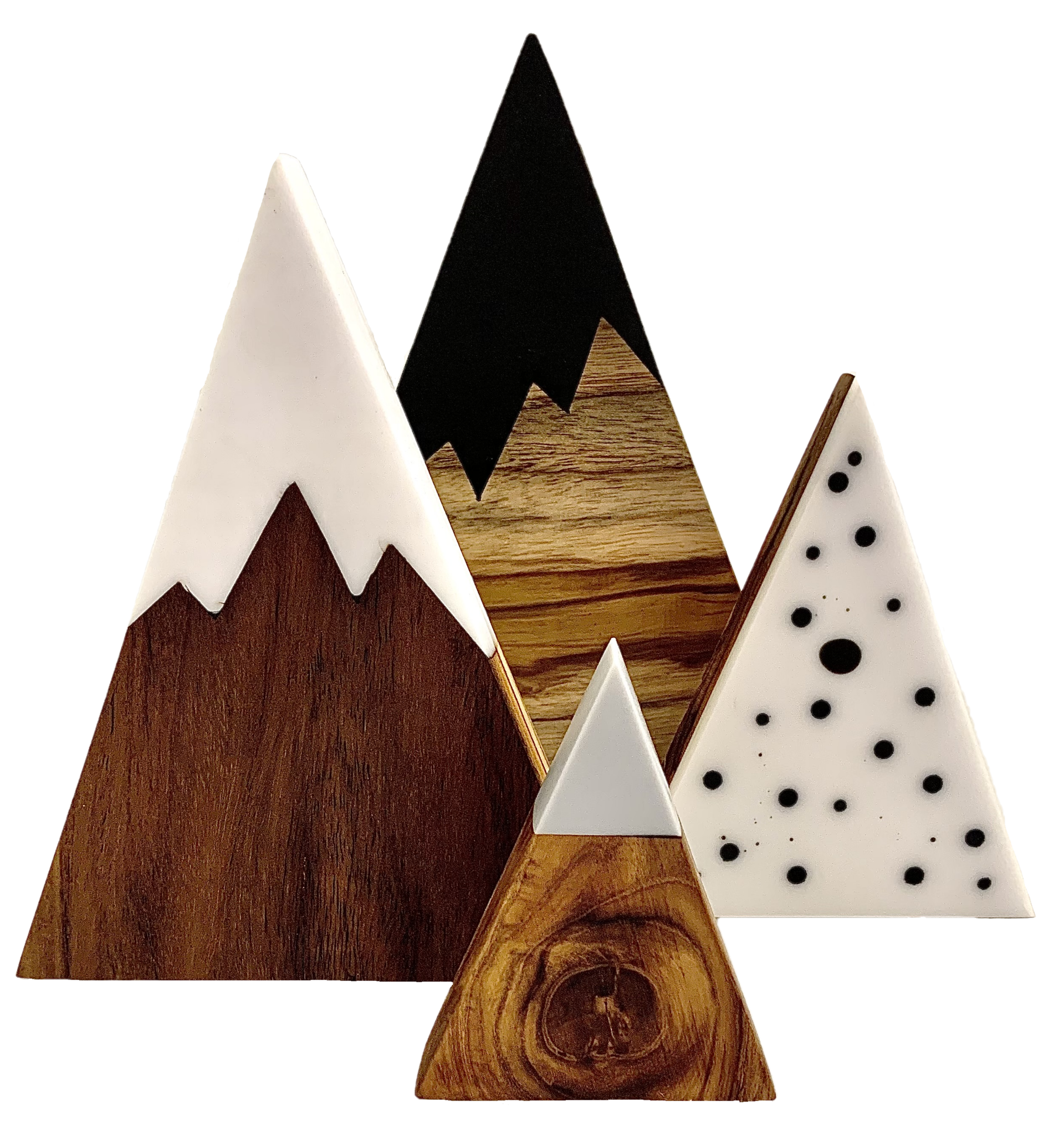 PAPOOSE Resin Mountains Wooden - Set of 4
