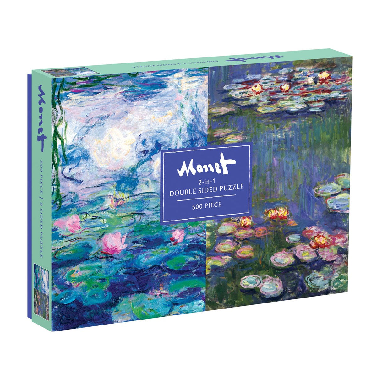 Galison 500 Pc Double-Sided Puzzle – Monet Waterlillies