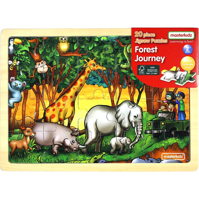 MASTERKIDZ Wooden Puzzle - Forest Journey - 20 Piece
