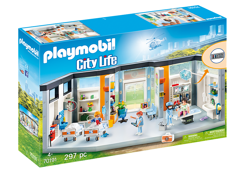 PLAYMOBIL City Life Medical - Hospital Wing Furnished - 70191
