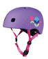 Micro Kids Pattern Helmet - Floral, Purple - Small