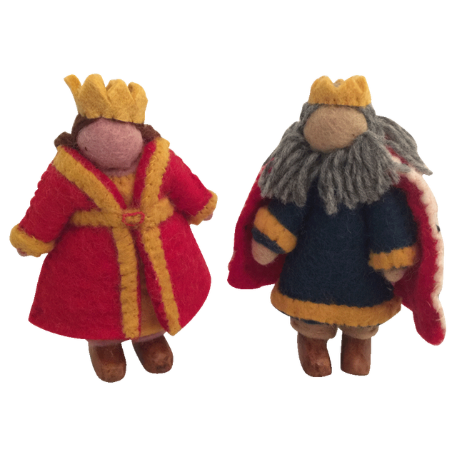 PAPOOSE King and Queen - Felt -  Set of 2