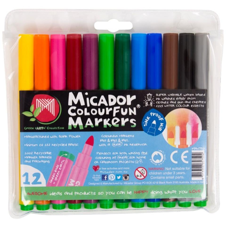 Micador Colourfun Markers - Pack of 12