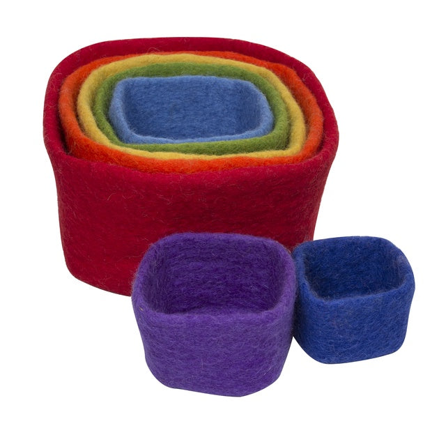 PAPOOSE Rainbow Stacking Cubes - Set of 7