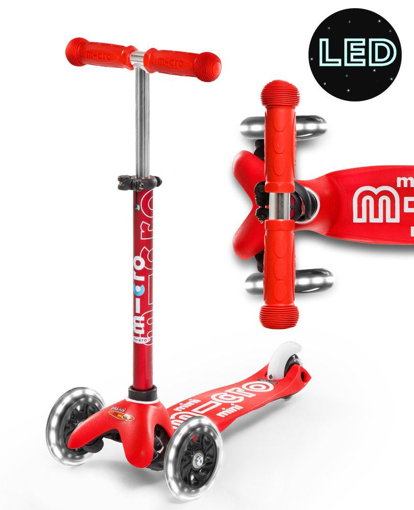 MICRO SCOOTER - Mini Micro Deluxe Led Scooter - Red