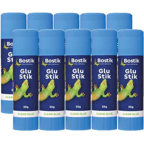 Bostik Glu Stik White - Glue Stick  - 35g - Pack of 10