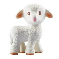 CaaOcho Mia the Lamb - Natural Rubber Teething/Clutch Toy