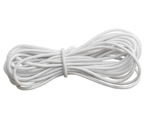 Hat Elastic - White - 2mm  - Round - 4m