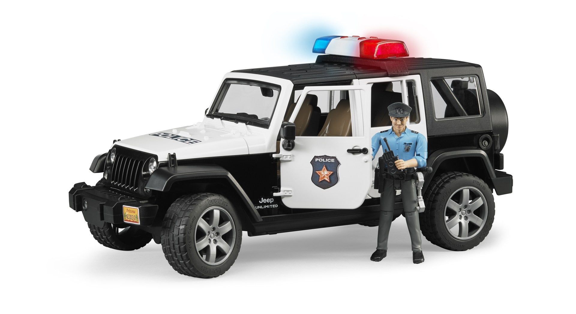 BRUDER - BR1:16 JEEP Wrangler Rubicon Police with L&S + Accessories