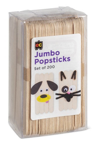 EC Jumbo Popsticks Natural - pk200