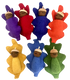PAPOOSE Rainbow Acorn Babies - Set of 7