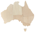 Map of Australia Puzzle - Wooden - Natural -