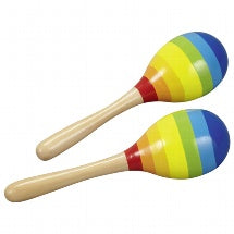 GOKI - Maracas - Rainbow Striped - Set of 2