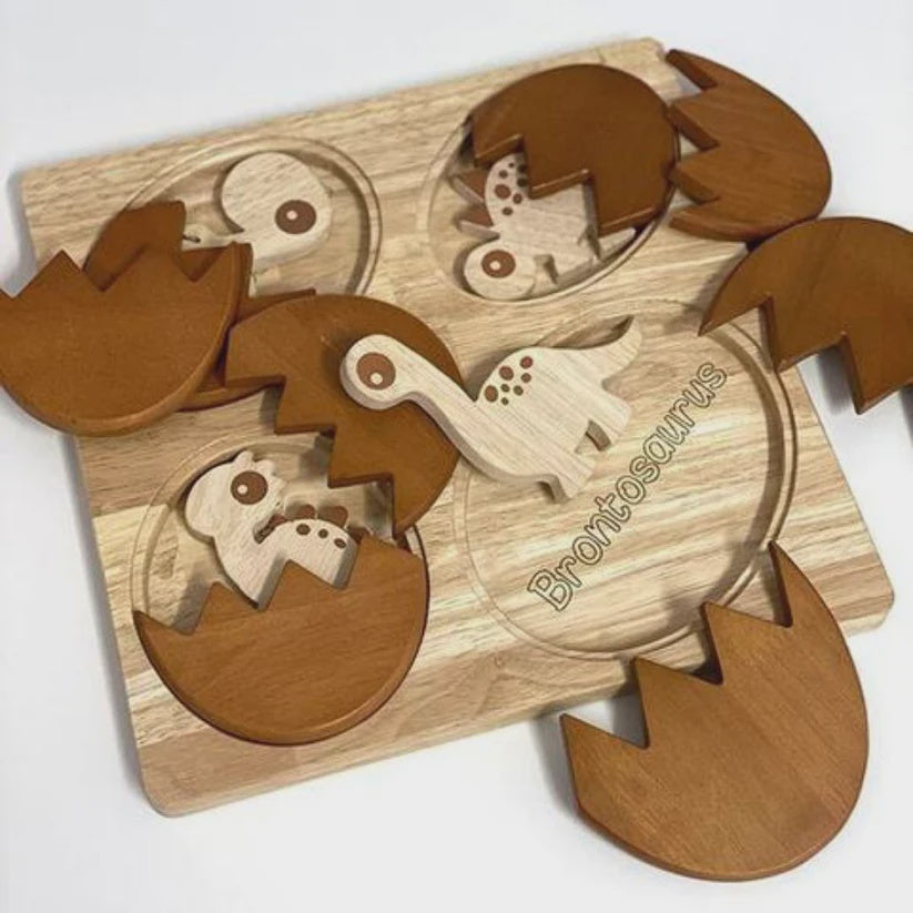 Qtoys - Dinosaur Hatching - Wooden Puzzle