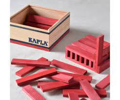 KAPLA - 40 Squares - Red - Wooden Construction Set