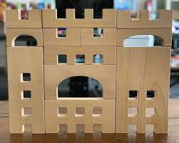 Papoose Wooden Fortress/Castle Building Set - School Pack - 48 Piece