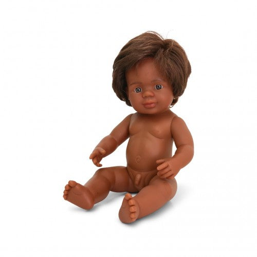 Miniland Doll - Anatomically Correct Baby, Australian Aboriginal Boy, 38 cm (UNDRESSED)