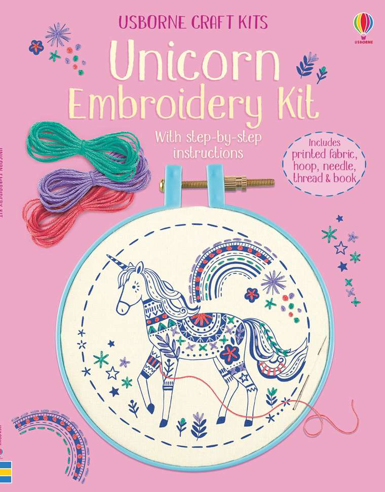 Unicorn Embroidery Kit- Usborn Craft Kits