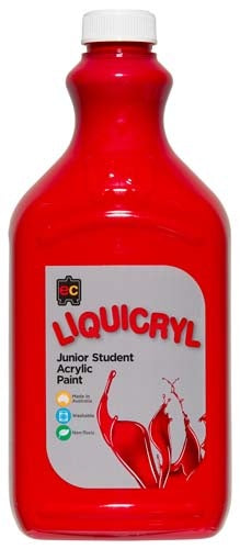 EC Liquicryl Junior Student Acrylic Paint - 2 Litre - Crimson