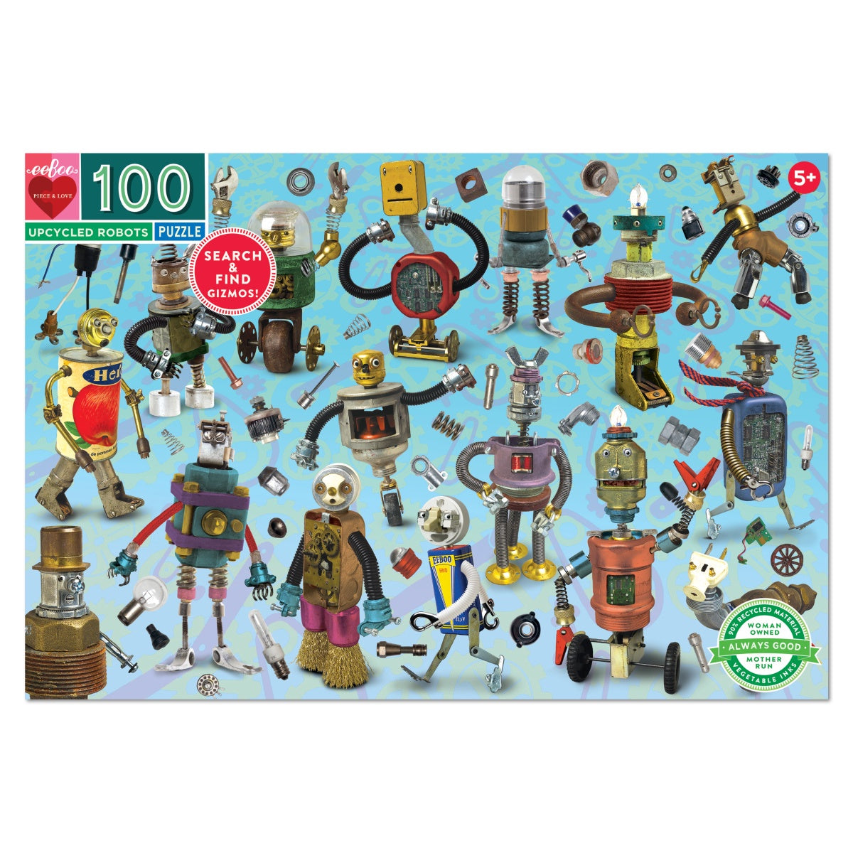 EEBOO - Puzzle - Upcycled Robot - 100pc