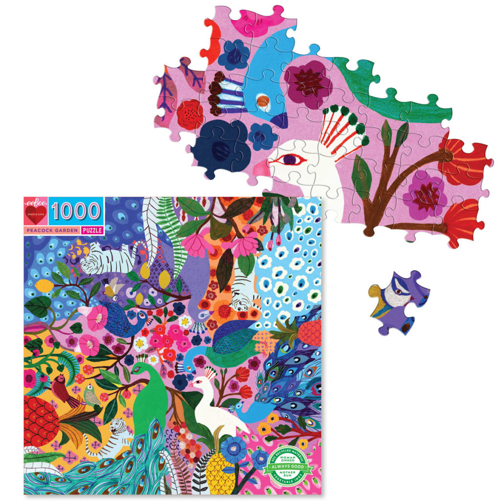 EEBOO - Puzzle - Peacock Garden - 1000 Piece