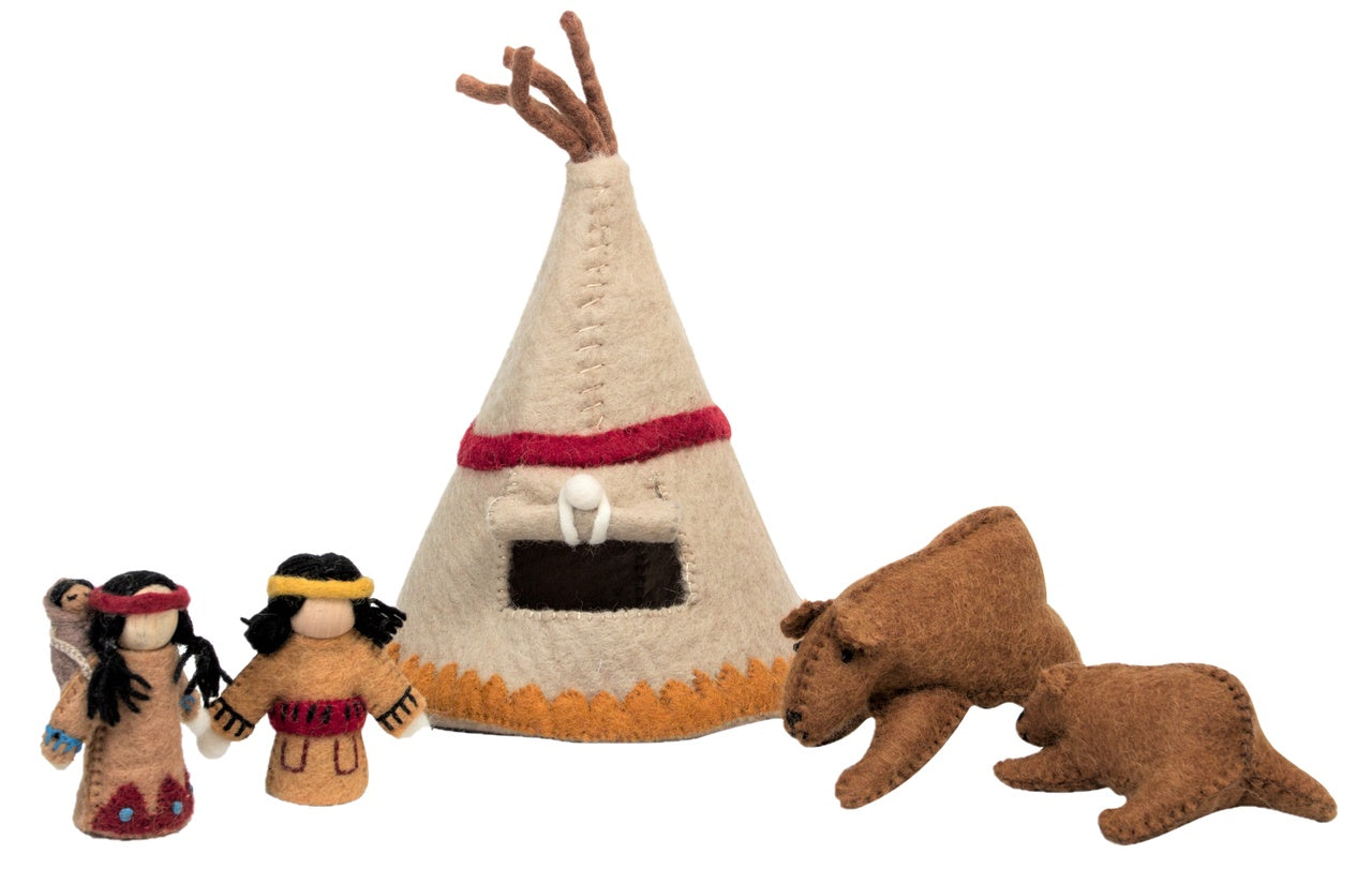 PAPOOSE - Native American Village - 5pc