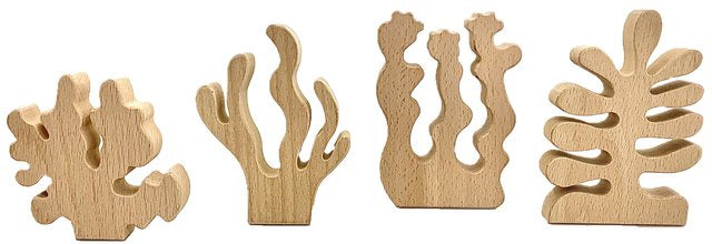 PAPOOSE - Sea Grass - Wooden Set of 4