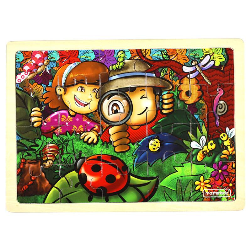 MASTERKIDZ Wooden Puzzle - Amazing Insects - 20 Piece