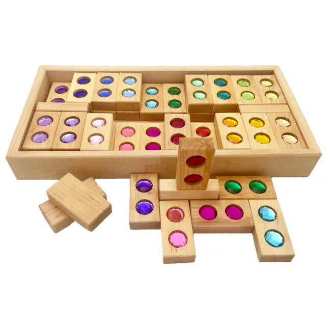 Bauspiel - Colour Street - Wooden Blocks - 45 Piece