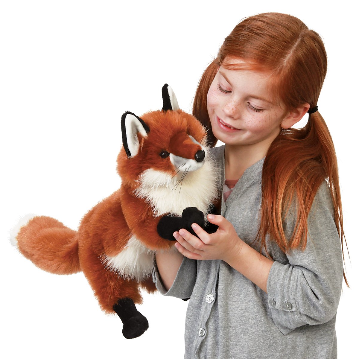 FOLKMANIS HAND PUPPETS Fox, Red Small