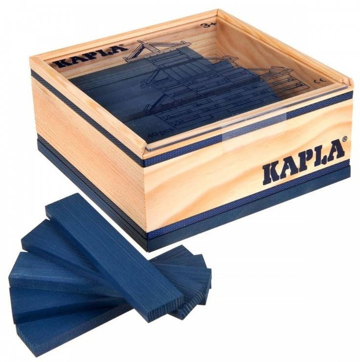 KAPLA 40 Squares - Dark Blue - Wooden Construction Set
